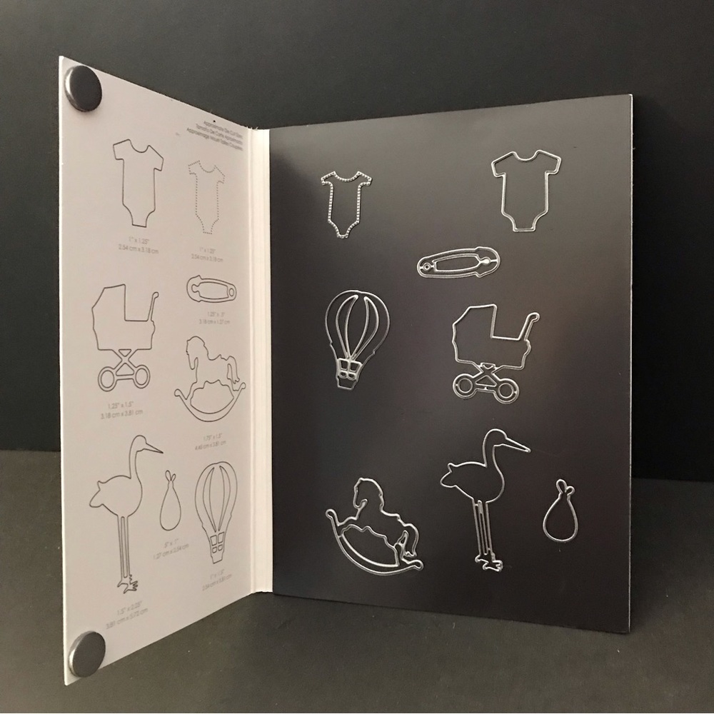 Little B 8 pcs baby cutting die with magnetic storage binder